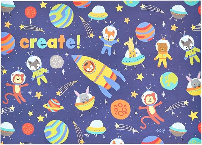 Ooly Doodle Pad Duo Sketchbook Space Critters Set Of 2
