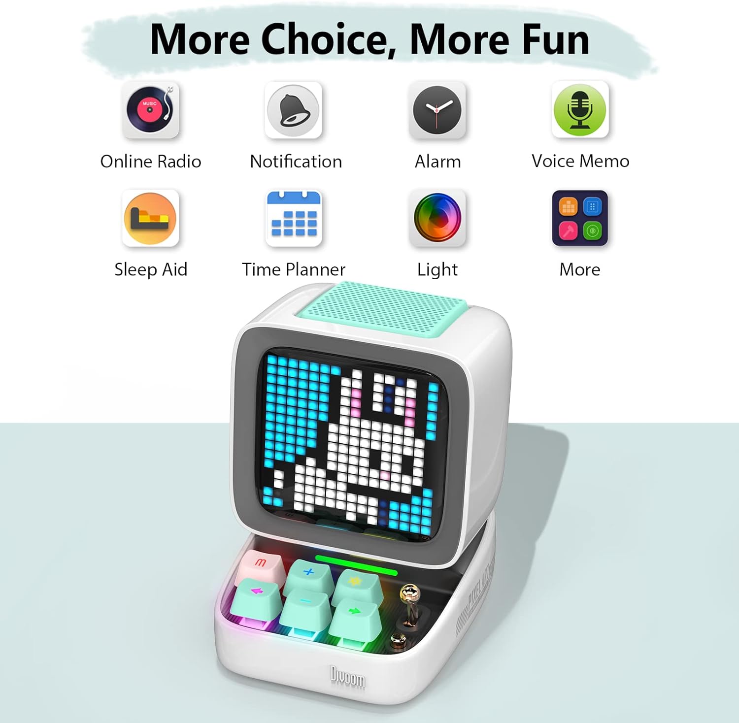 Divoom Ditoo Pro Bluetooth Mini Speaker - White