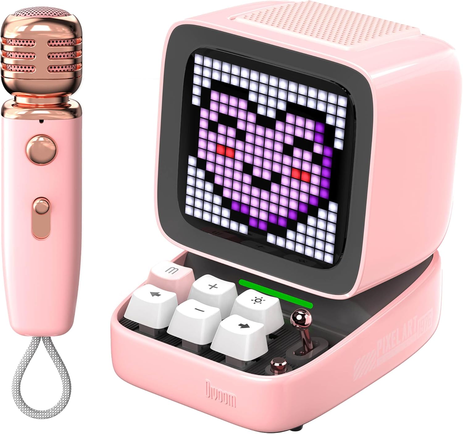 Divoom DitooMic Bluetooth Speaker Microphone Karaoke Function - Pink