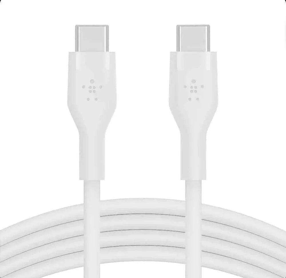 AUKEY 100W PD Silicone USB-C To USB-C Cable 1M White