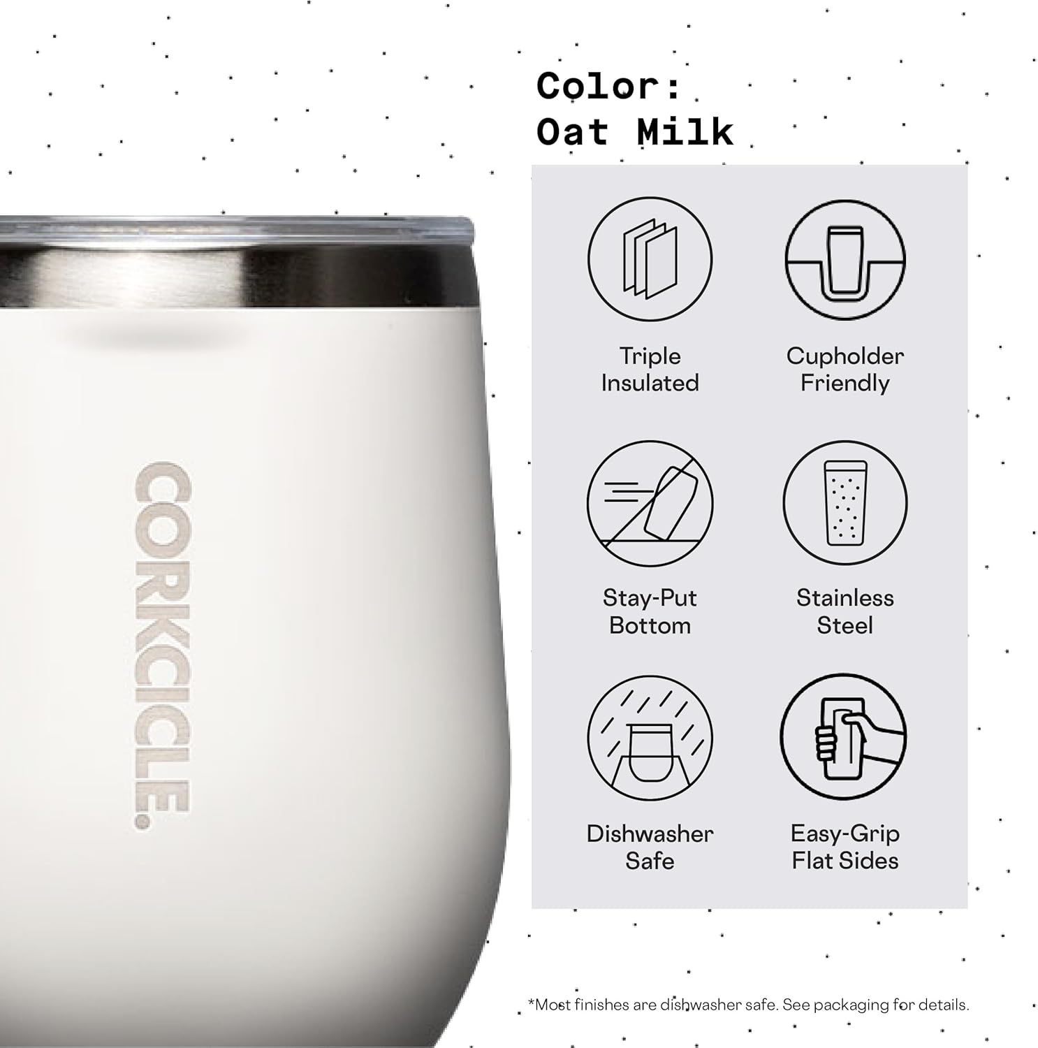 Stemless cup 350ml oat milk