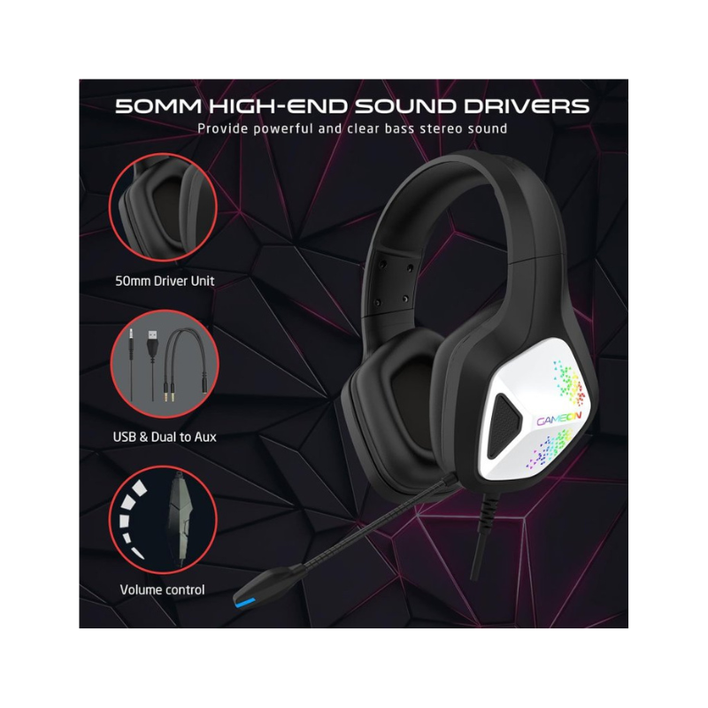 GAMEON GOK905 Infernus RGB Gaming Headset - Black
