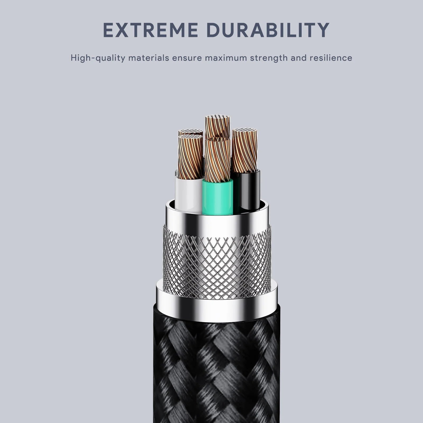 كابل USB-C إلى USB-C بطول 1 متر 100 واط مع شاشة LCD