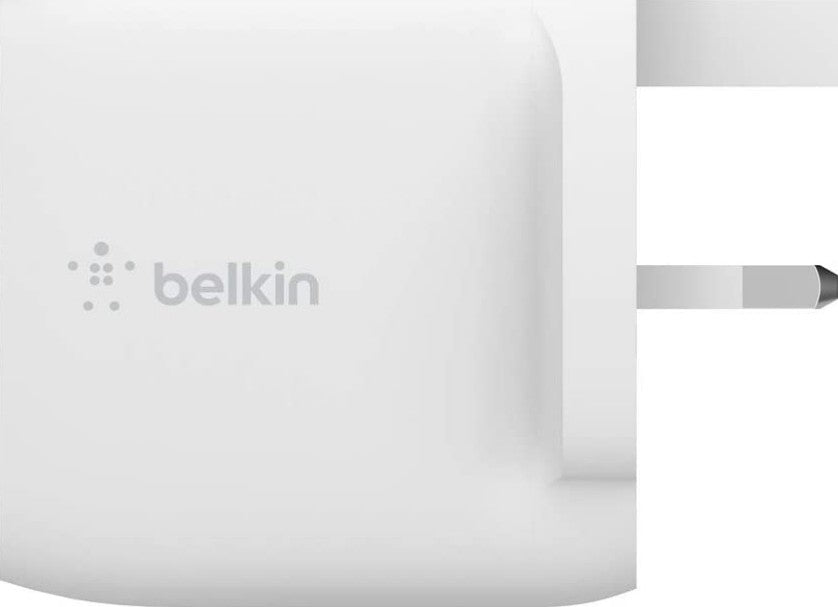 بيلكين - شاحن حائط 24W - USB-A مزدوج مع كابل 1م PVC A-LTG - أبيض