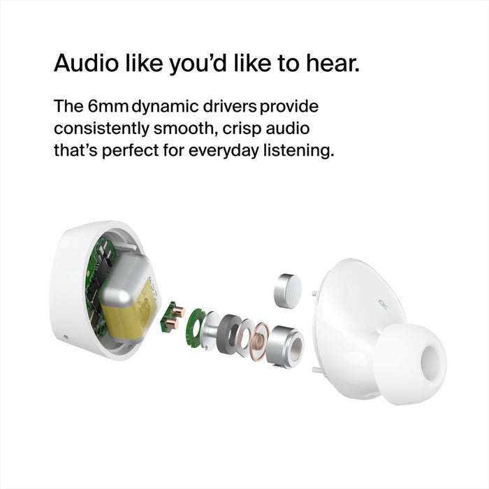 BELKIN - AUDIO -TRUE WIRELESS - SOUNDFORM BOLT - WHITE