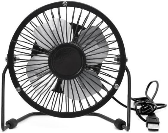 Kikkerland Usb Metal Desk Fan - Black