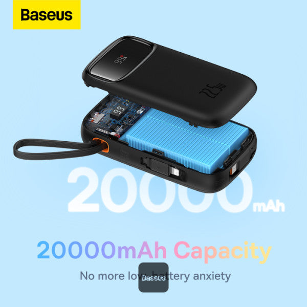 OS-Baseus Qpow2 Dual-Cable Fast Charge P.B 20K BLK