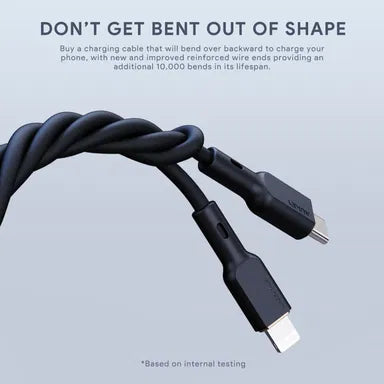 AUKEY Silicone Sync & Charge MFI Cable USB-C To Lightning 1m SCL1 BLK
