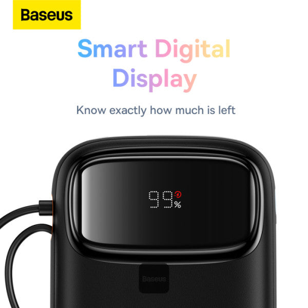 OS-Baseus Qpow2 Dual-Cable Fast Charge P.B 20K BLK