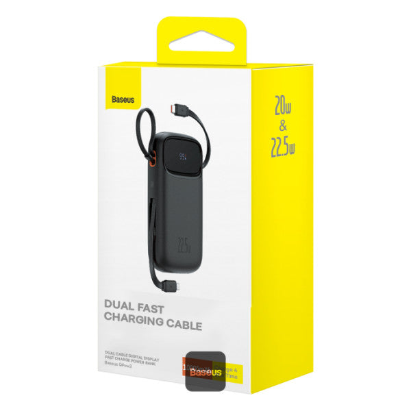 OS-Baseus Qpow2 Dual-Cable Fast Charge P.B 20K BLK