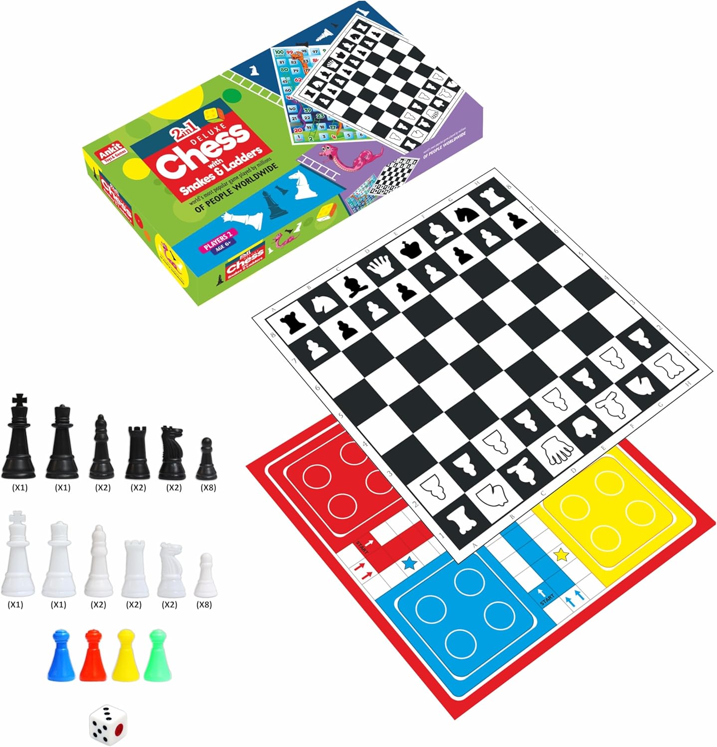 2 in 1 CHESS & LUDO 15"