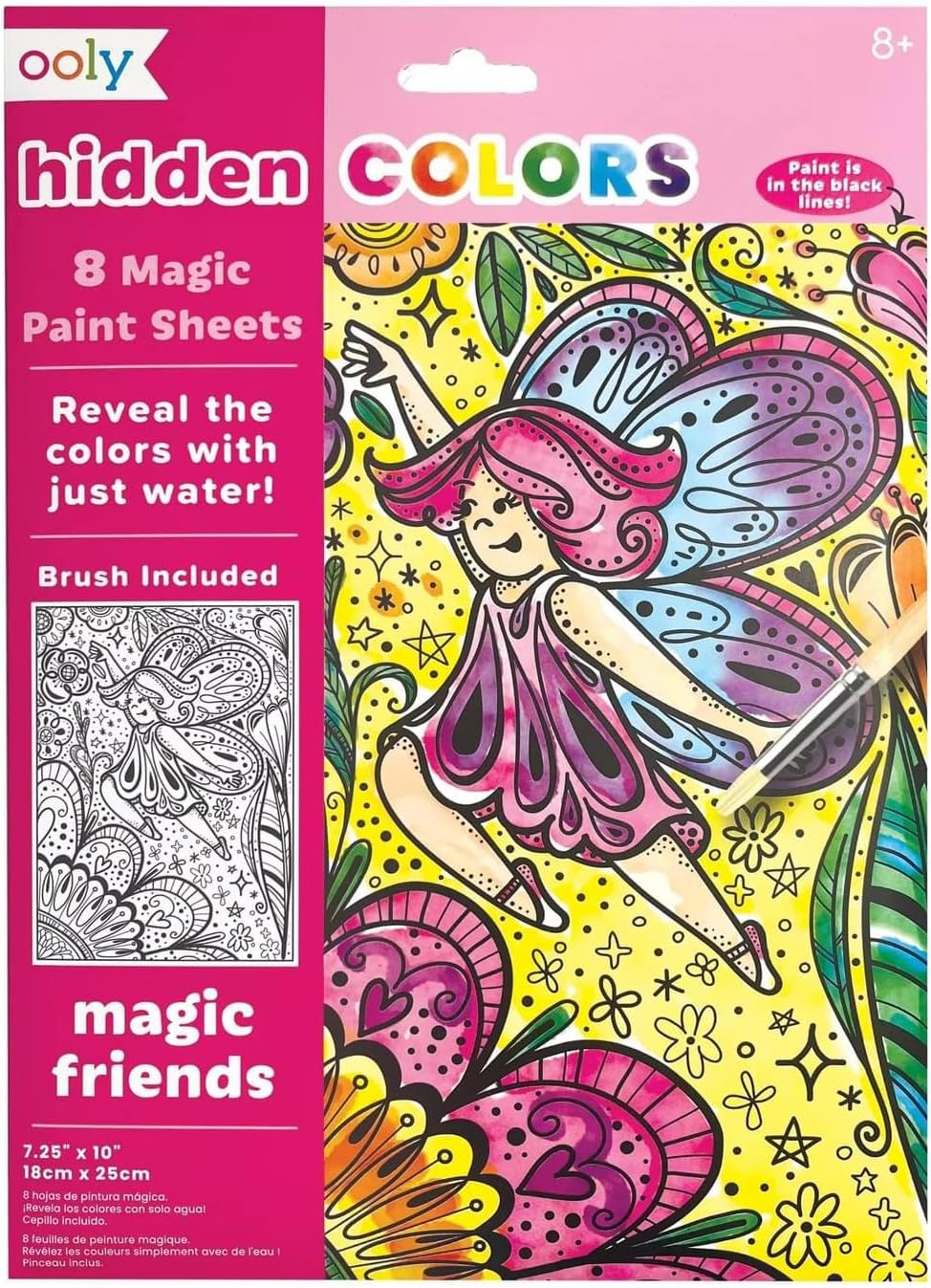 Ooly Hidden Colors Magic Paint Sheets - Magic Friends 9 PC Set