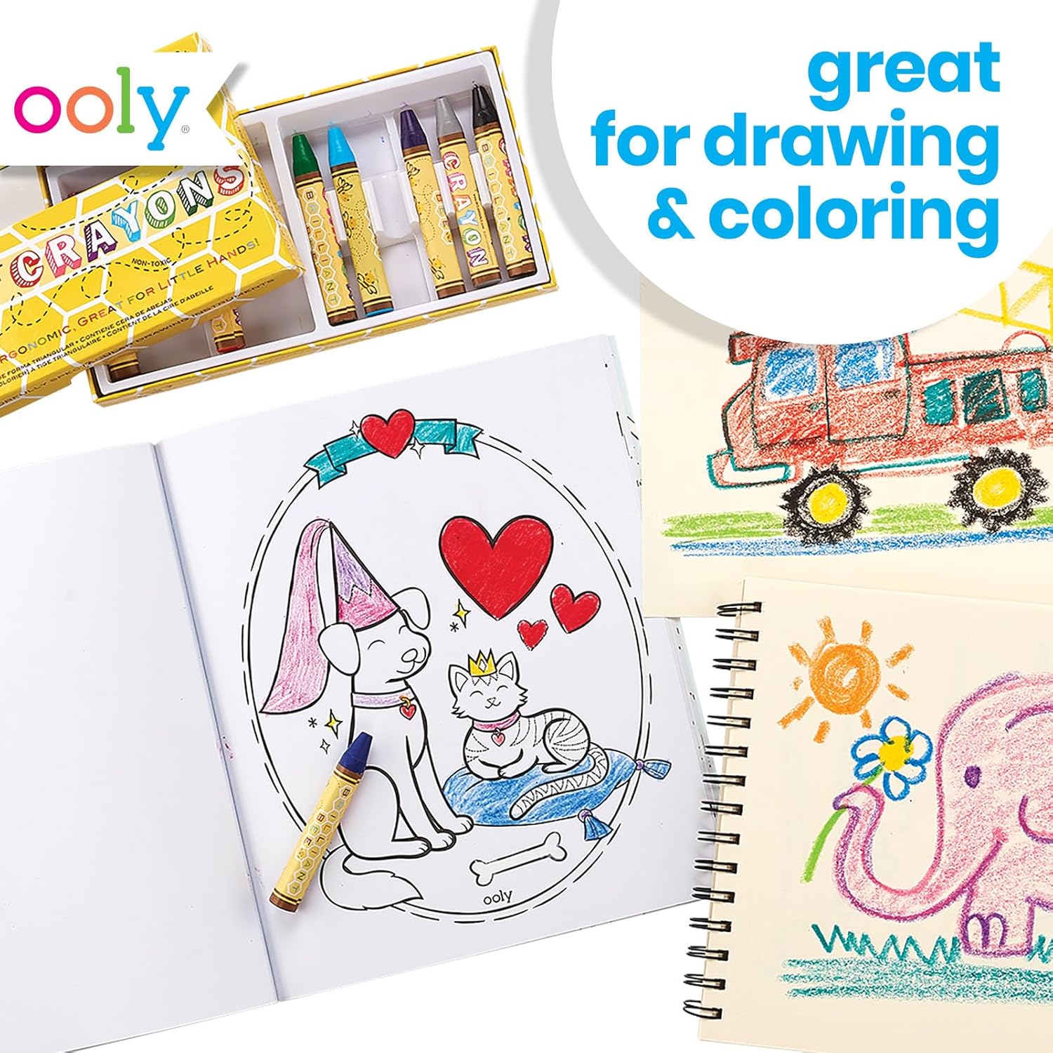 Ooly Brilliant Bee Crayons Set Of 12