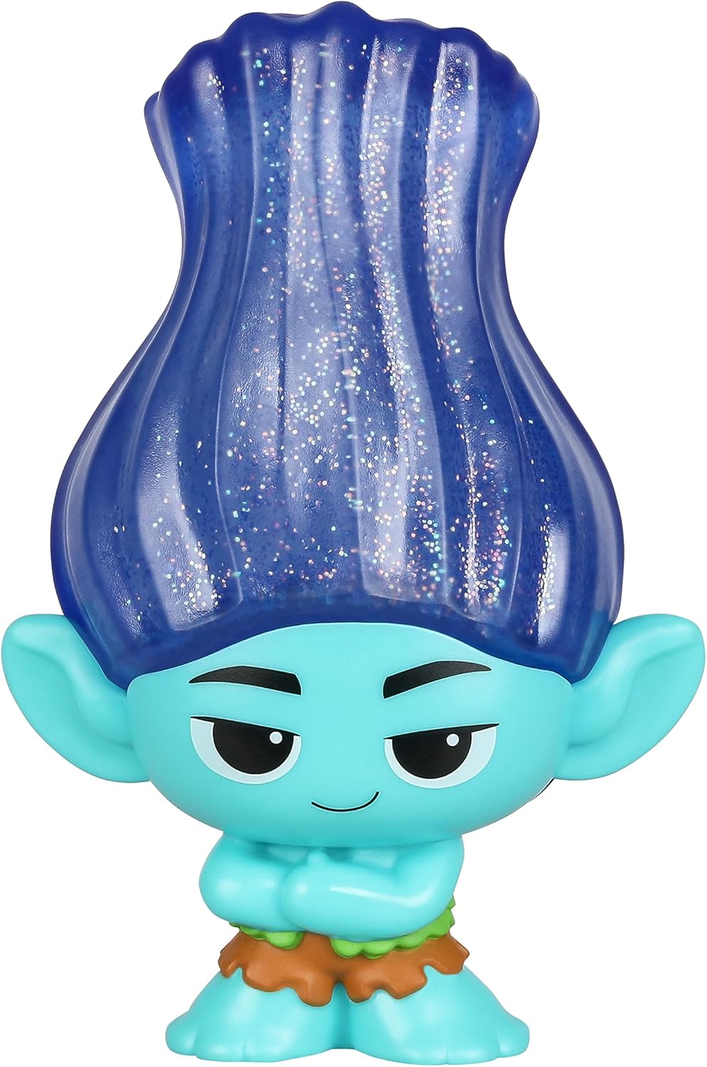 DREAMWORKS TROLLS Les 3 Glitter Hair Dolls Soft and Elastic - Stretchy Hair Branch