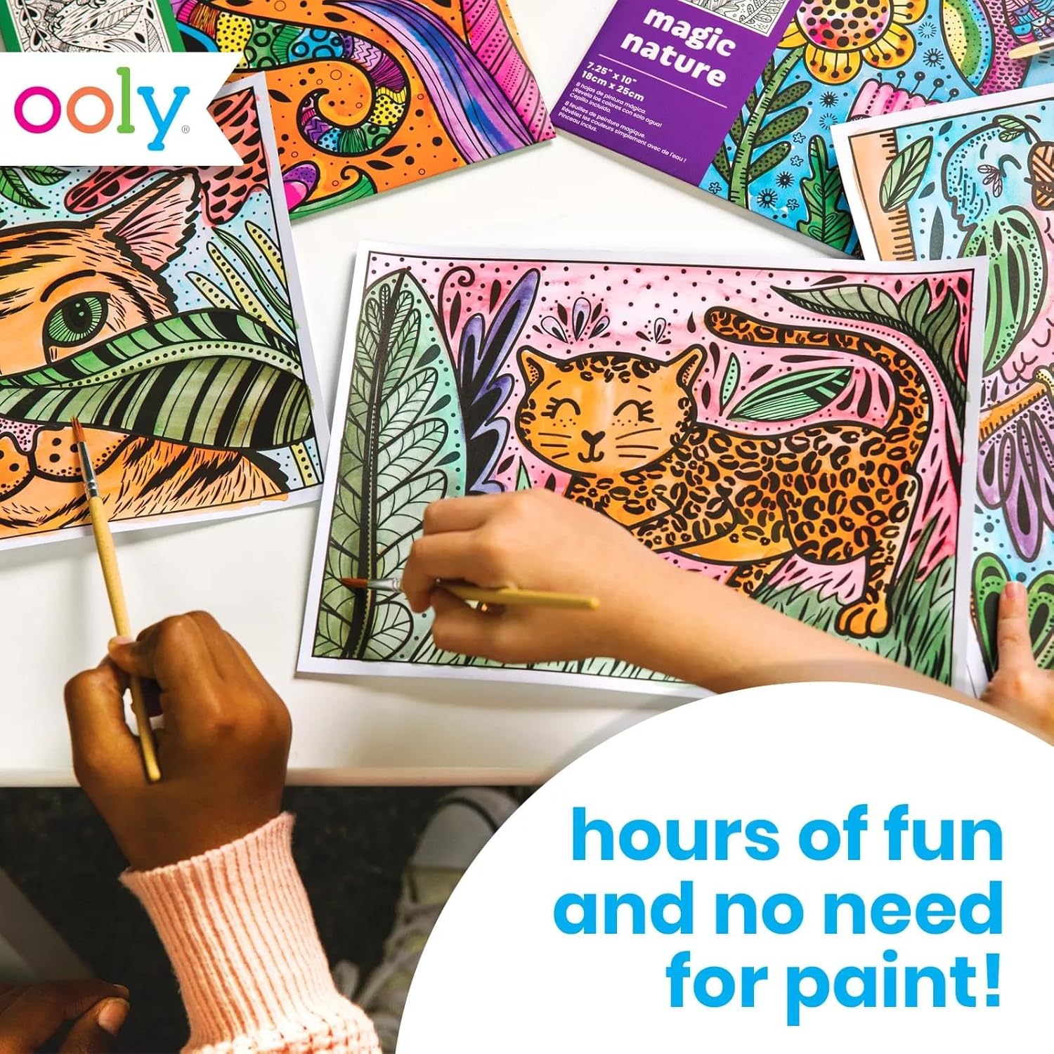 Ooly Hidden Colors Magic Paint Sheets - Magic Friends 9 PC Set