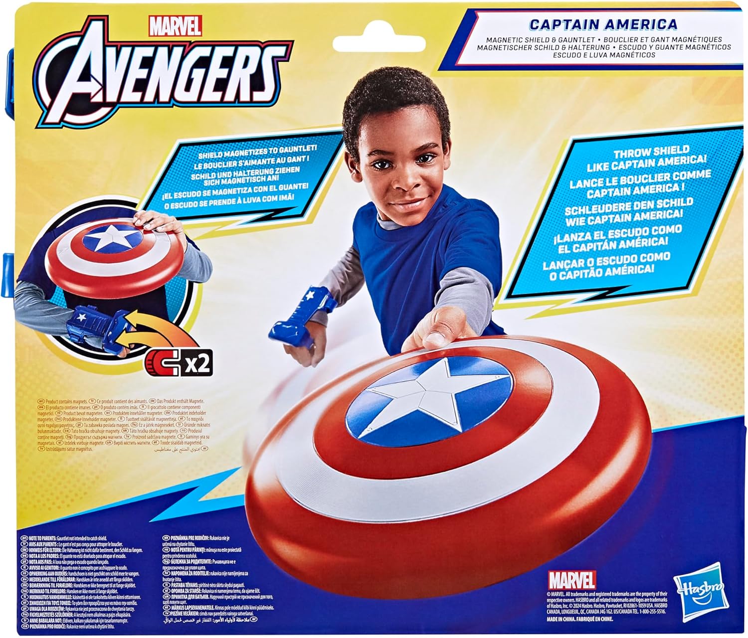 Marvel Avengers Captain America Magnetic Shield and Gauntlet
