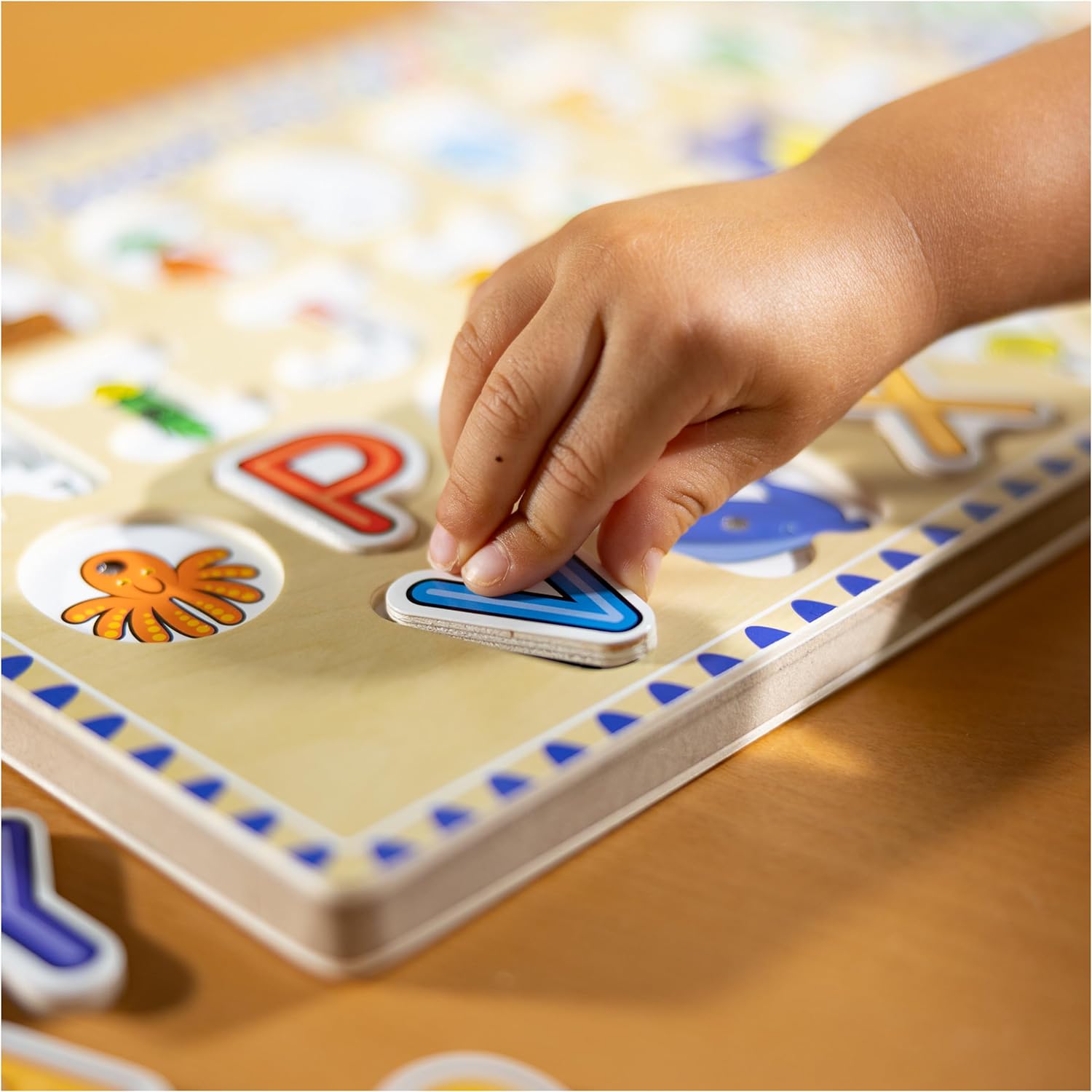 Melissa & Doug Wooden Alphabet Sound Puzzle - Wooden Puzzle With Sound Effects (26 pcs)