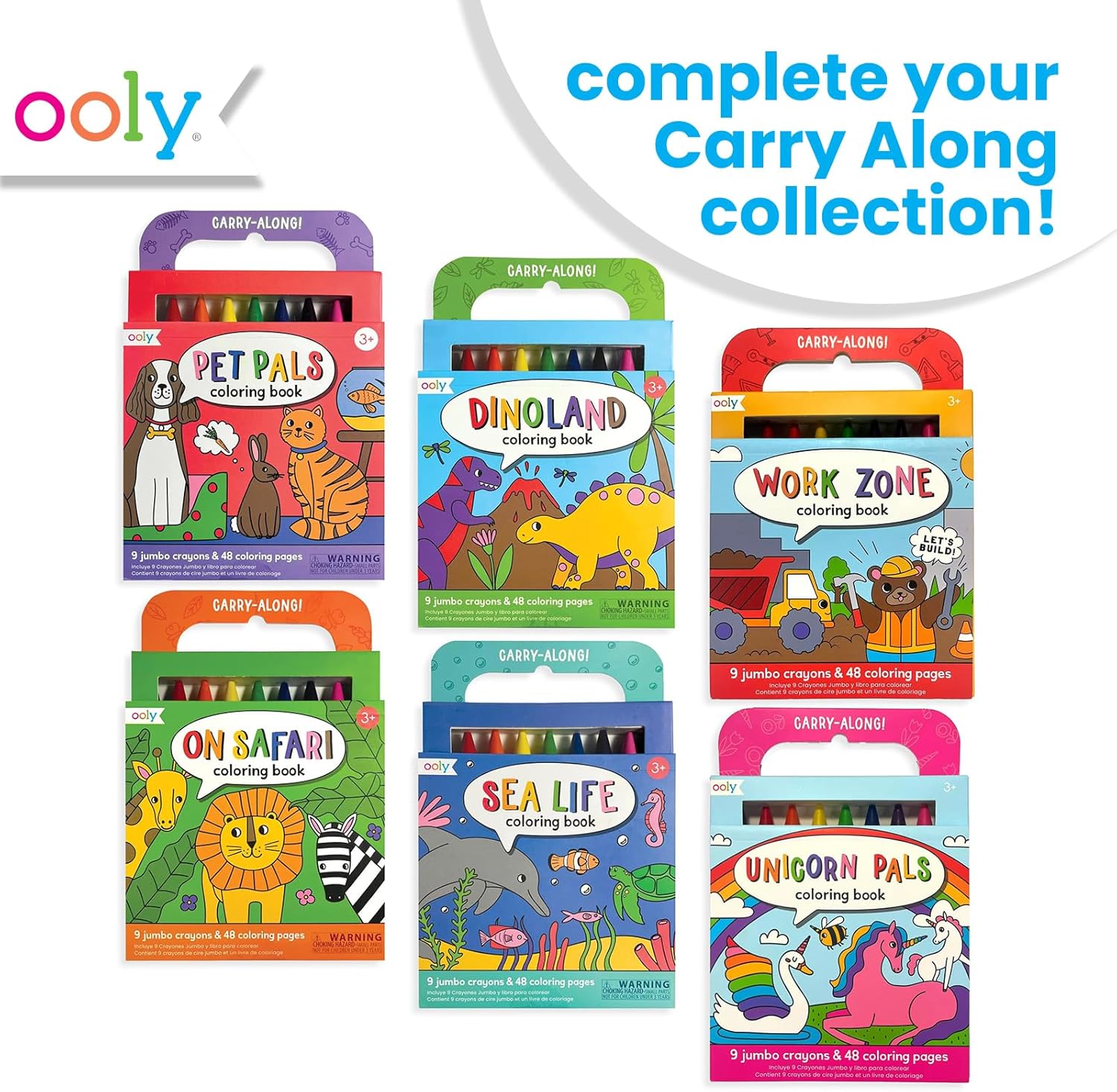 Ooly Carry Along Crayon & Coloring Book Kit Dinoland