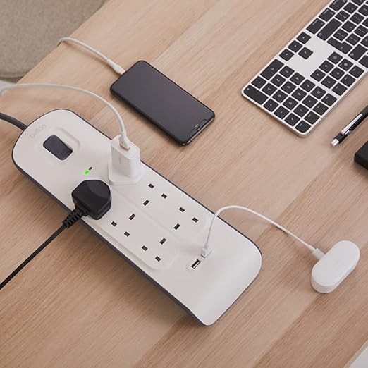BELKIN SURGE PROTECTOR KSA VERSION 6 OUTPUTS 2M - 2 USB A