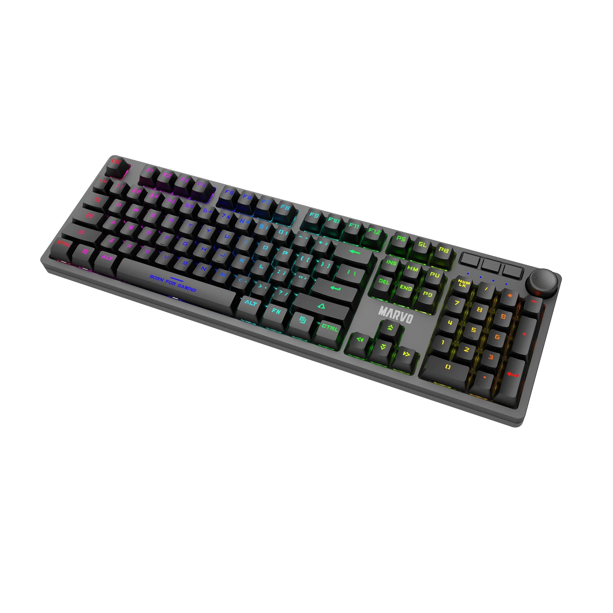 MARVO KG954 EN-B wired mechnical keyboard with Detachable US