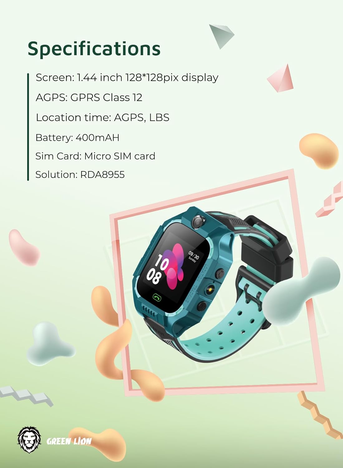 Green Lion Kids Smart Watch Series-5 PUR