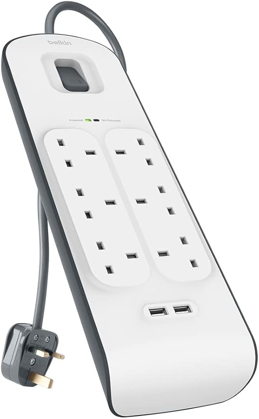 BELKIN SURGE PROTECTOR KSA VERSION 6 OUTPUTS 2M - 2 USB A