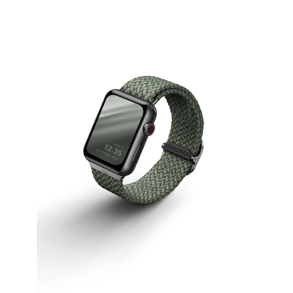 UNIQ ASPEN BRAIDED APPLE WATCH STRAP 45/44/42MM - CYPRESS GREEN