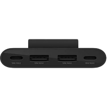بيلكين - تمديد طاقة 30W - 4 منافذ (2 USB-C 2 USB-A) USB-C - 2م - أسود