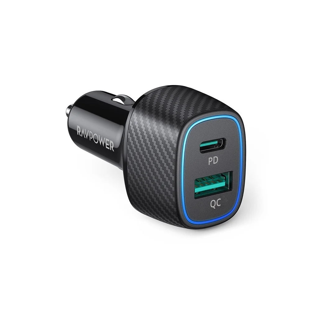 RAVPower RP-VC009 60W Dual Port QC24W+PD36W Car Charger