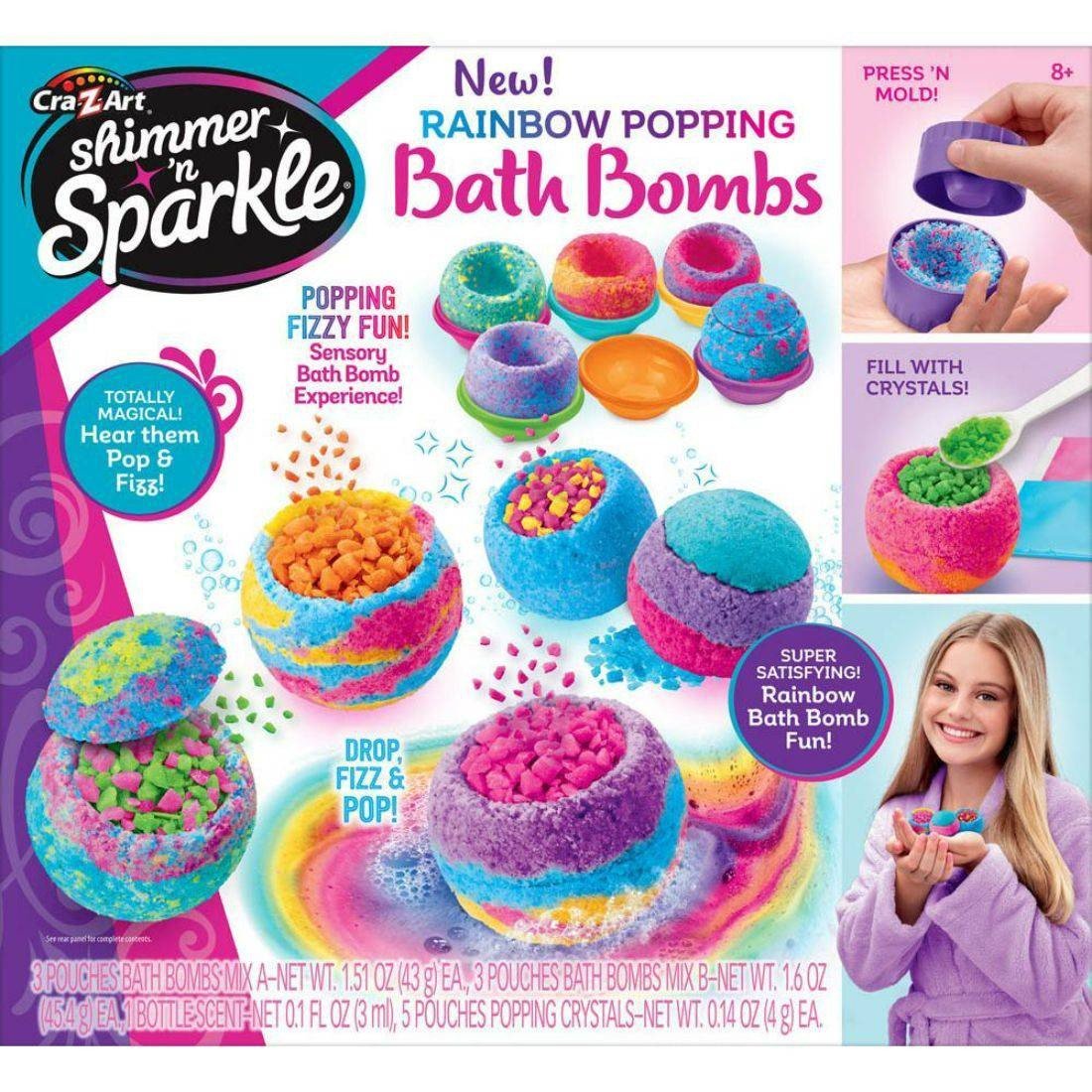 Shimmer N Sparkle Rainbow Popping Bath Bombs