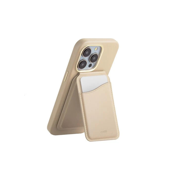 UNIQ COEHL ESME MAGNETIC CARDHOLDER WITH MIRROR AND STAND CREAM