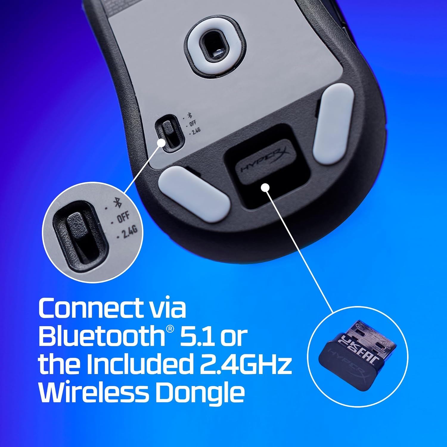 HyperX Pulse Fire Haste 2 Mini WL BK Gm Ms