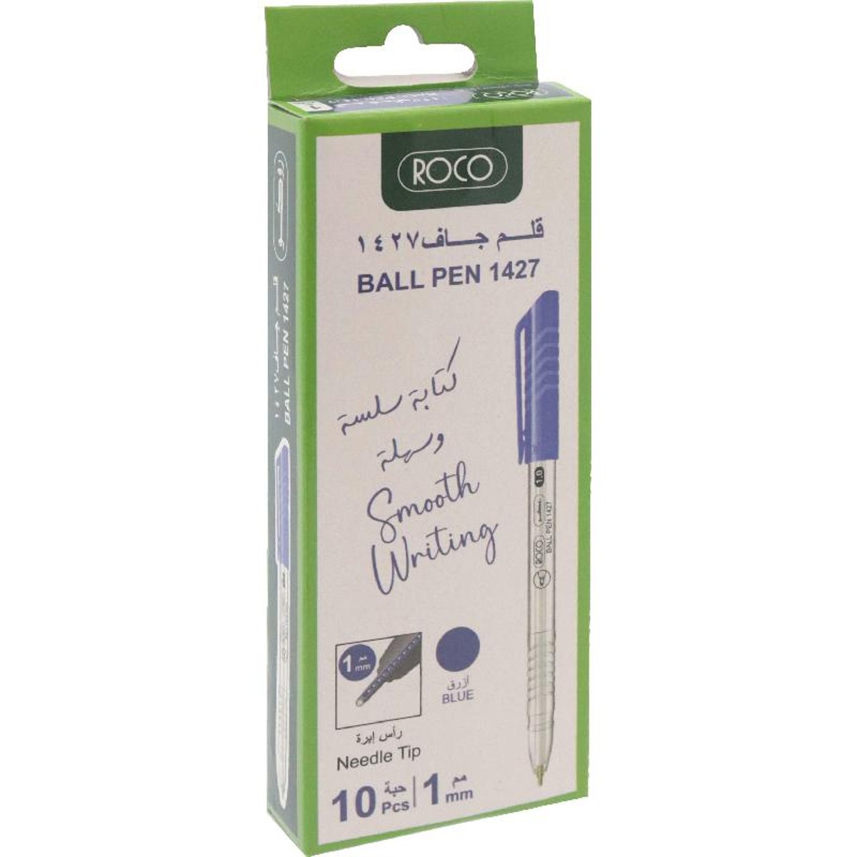 Roco 1427 Dry Ink Pen Blue Ink 1 Mm Ballpoint 10 Pieces