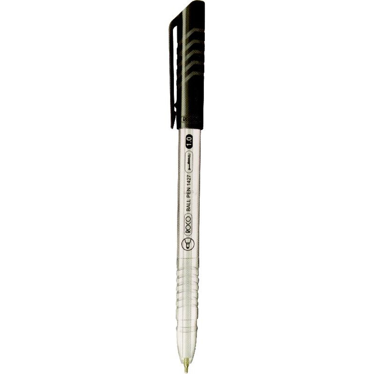 Roco 1427 Dry Ink Pen Black Ink 1 Mm Ballpoint 10 Pieces