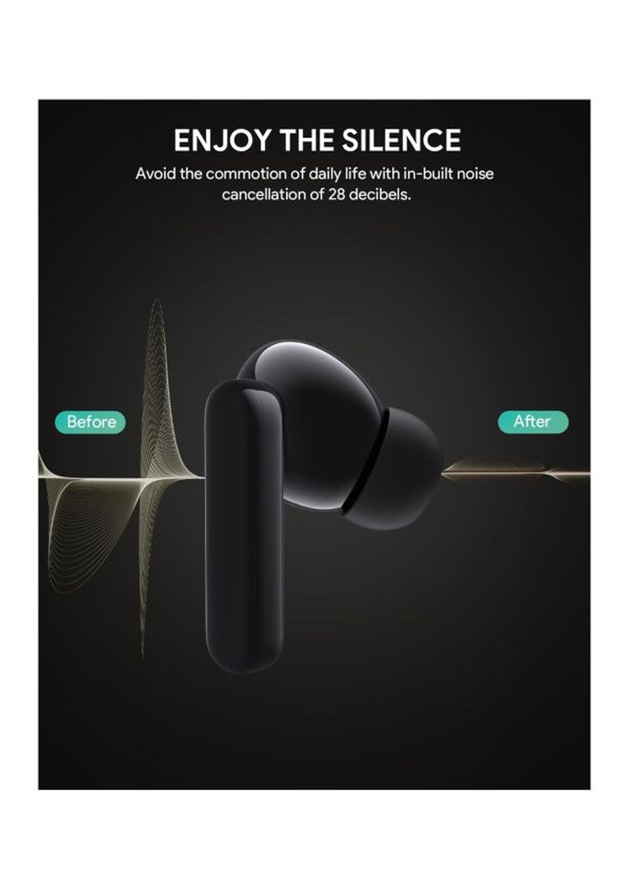 AUKEY True Wireless Earbuds with ANC M1NC Black