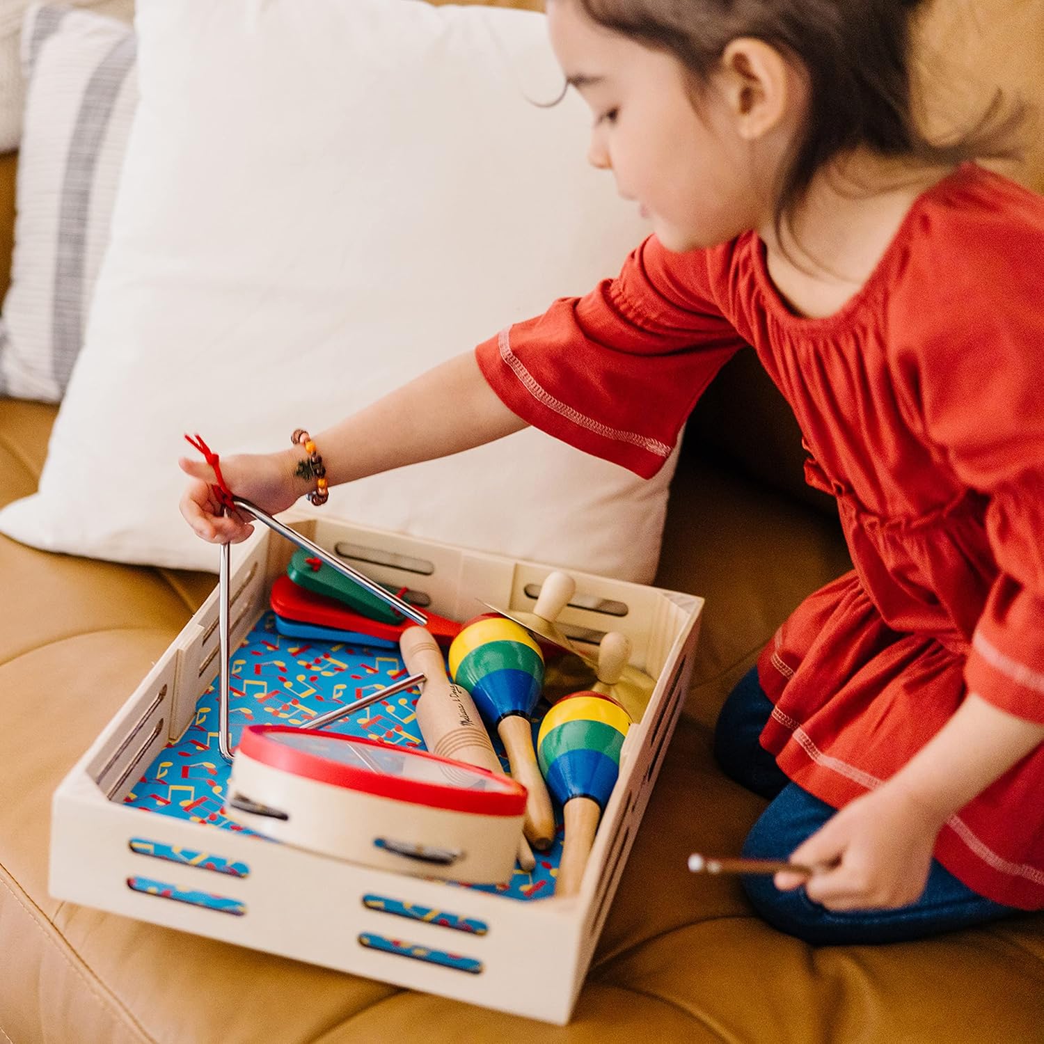 Melissa & Doug Band-In-A-Box Clap! Clang! Tap! Instrument Set