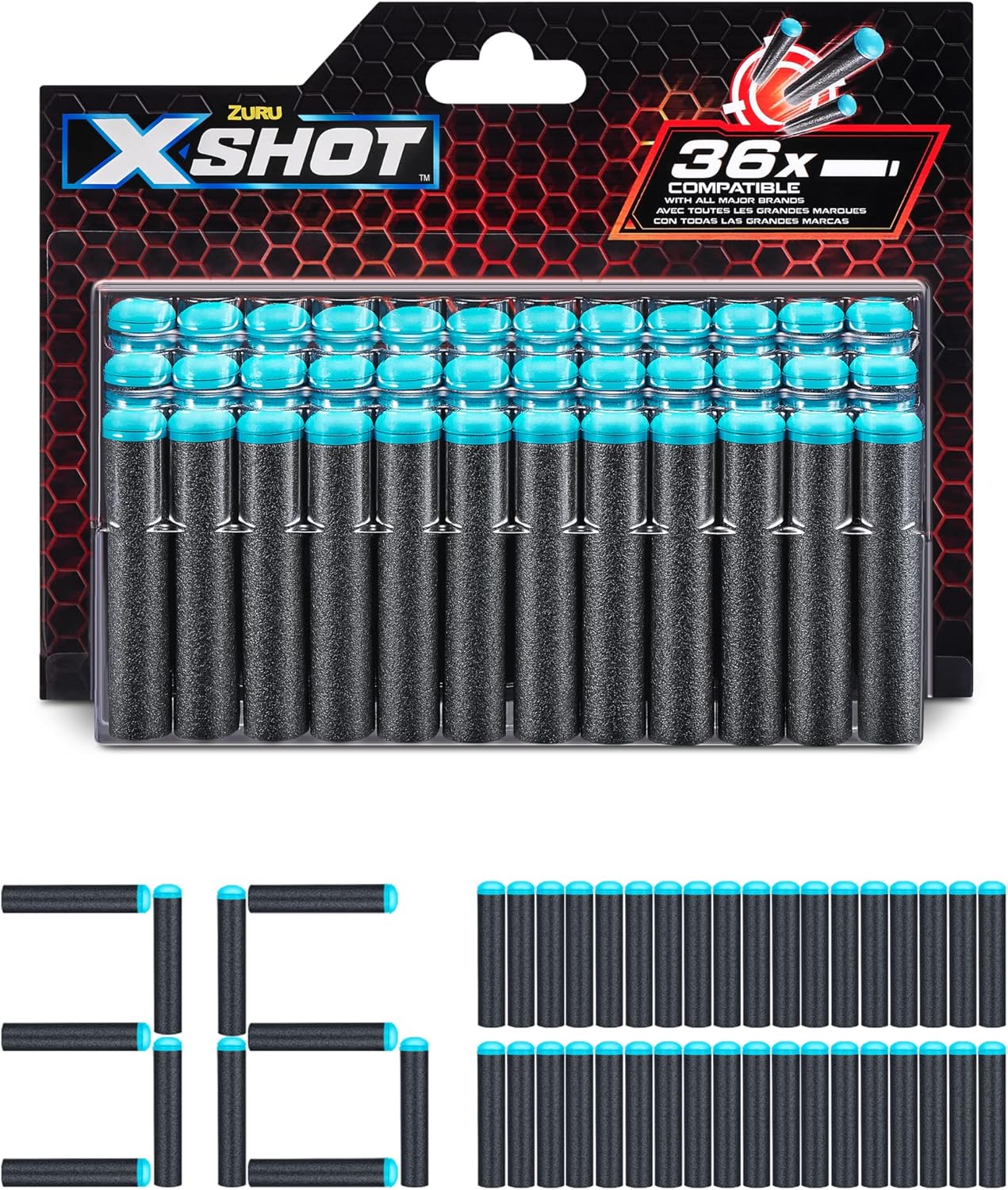 X-Shot Excel 36Pk Darts Refill