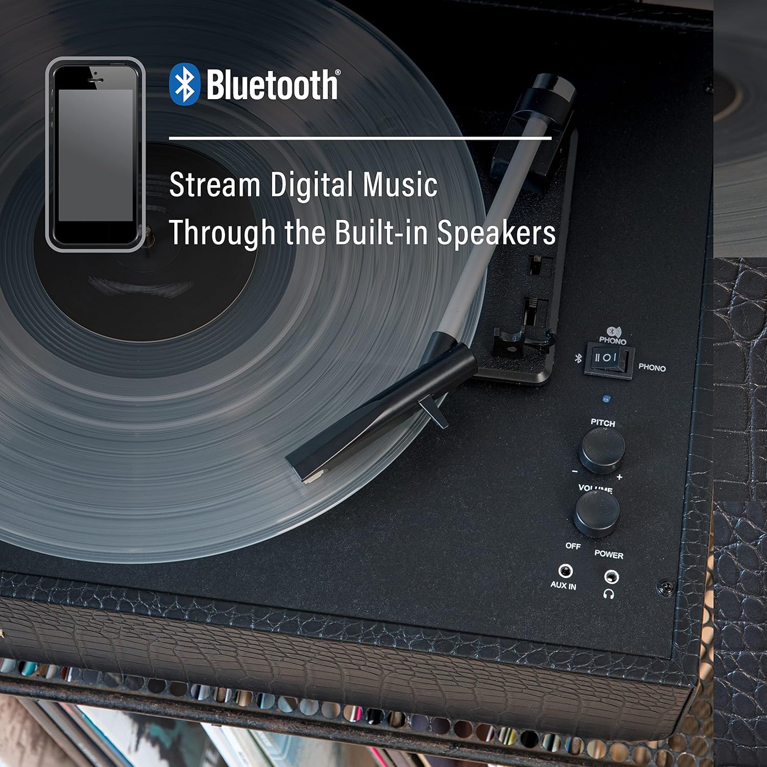 Crosley Mercury Turntable Black Croc