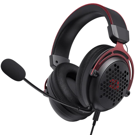 Redragon H386 Diomedes Wired Gaming Headset - 7.1 Surround Sound - 53MM Drivers - Detachable Microphone - Multi Platforms Headphone - USB/AUX 3.5mm Compatible with PC, PS4/3 & Xbox One/Series X, NS
