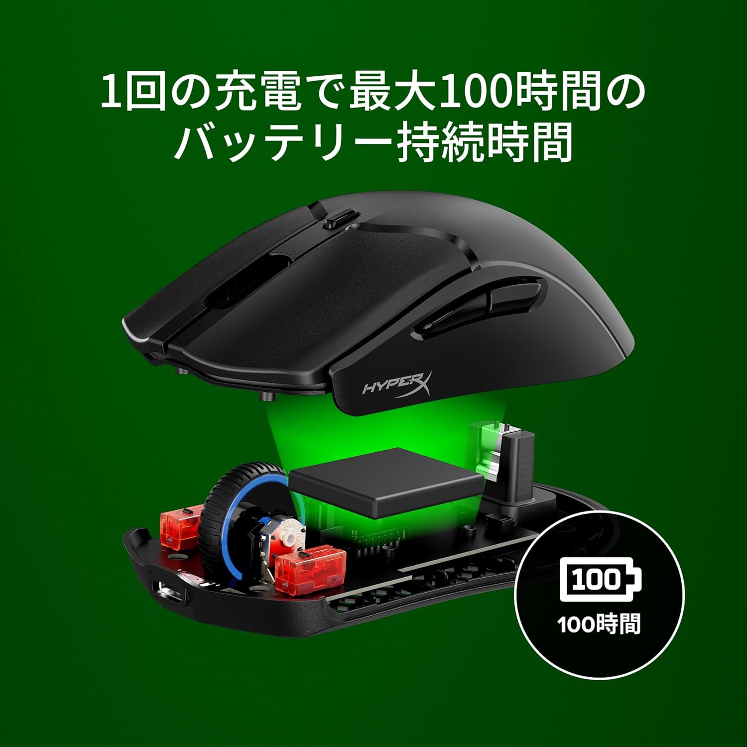 HyperX Pulse Fire Haste 2 Mini WL WHT Gm Ms