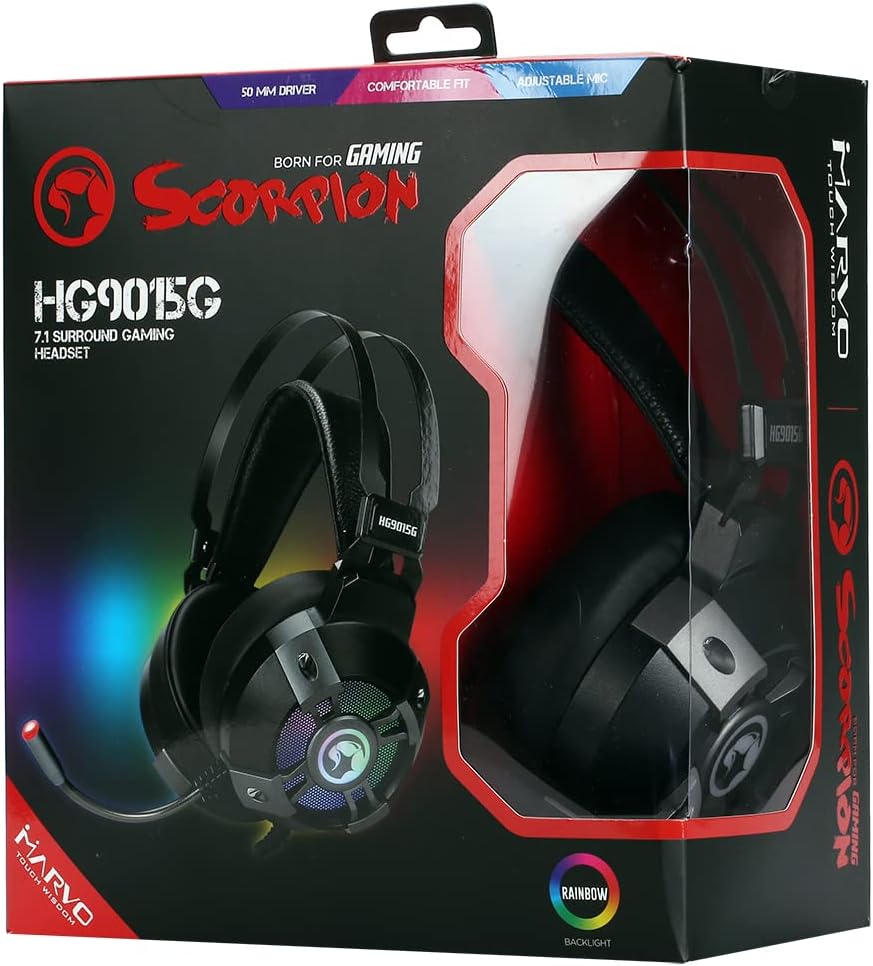 Marvo HG9015G , 7.1 Gaming Headsets with Dynamic RGB Backlig