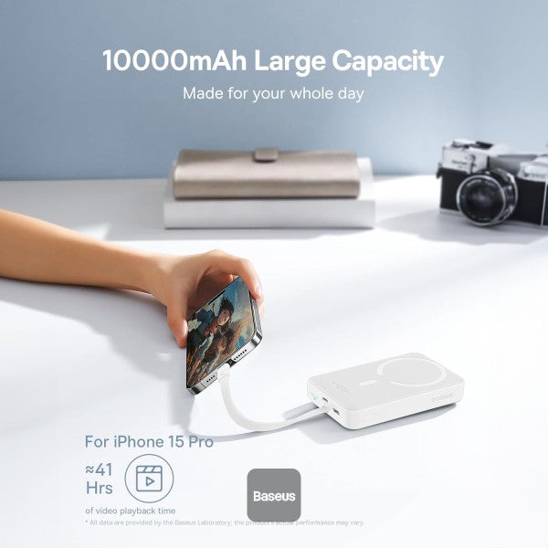 Baseus Mag Mini W.less Fast Charge Power Bank USBC 10K