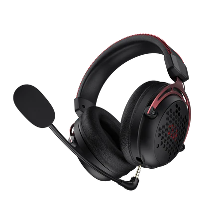 سماعة ألعاب سلكية Redragon H386 Diomedes بصوت محيطي 7.1، مشغلات بحجم 53 مم، ميكروفون قابل للفصل، متوافقة مع عدة منصات عبر USB/AUX 3.5 مم - PC/PS4/PS3/Xbox One/Series X، NS