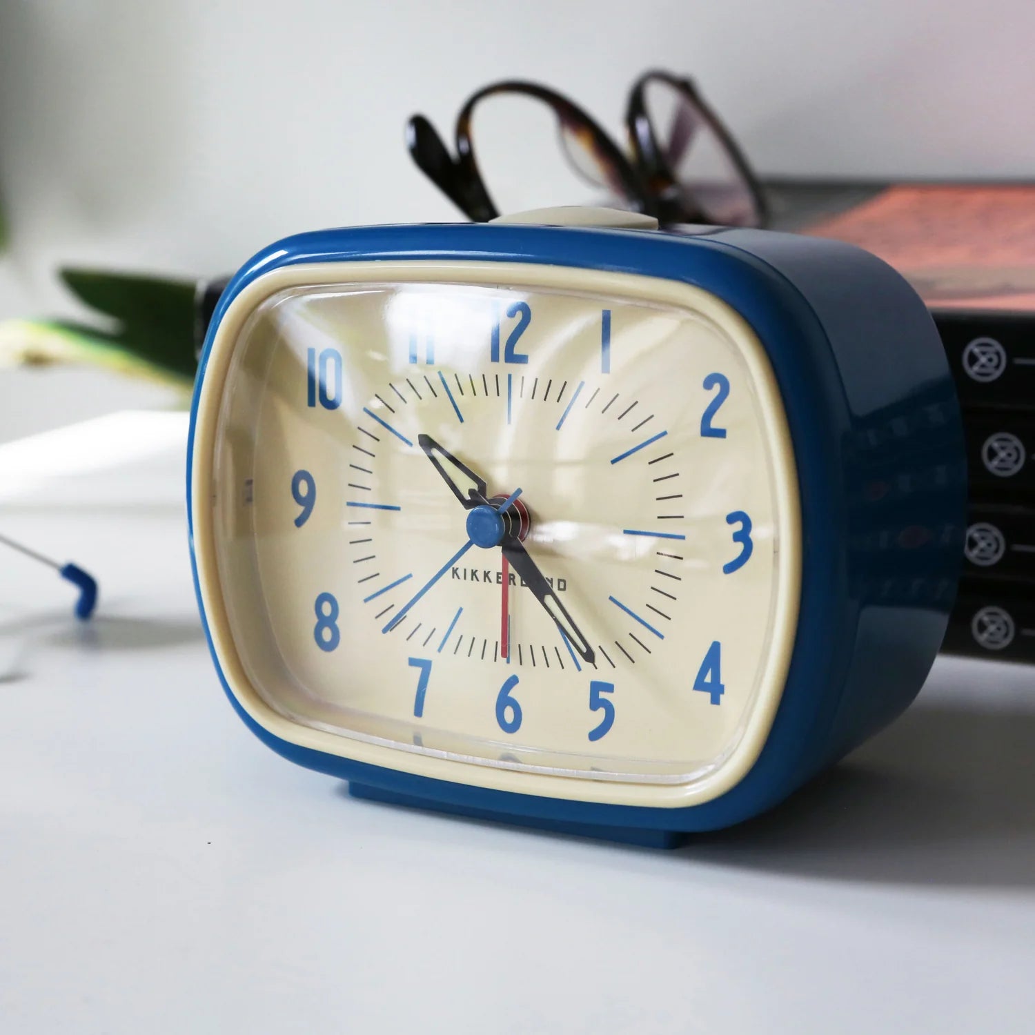 Kikkerland Retro Alarm Clock Blue