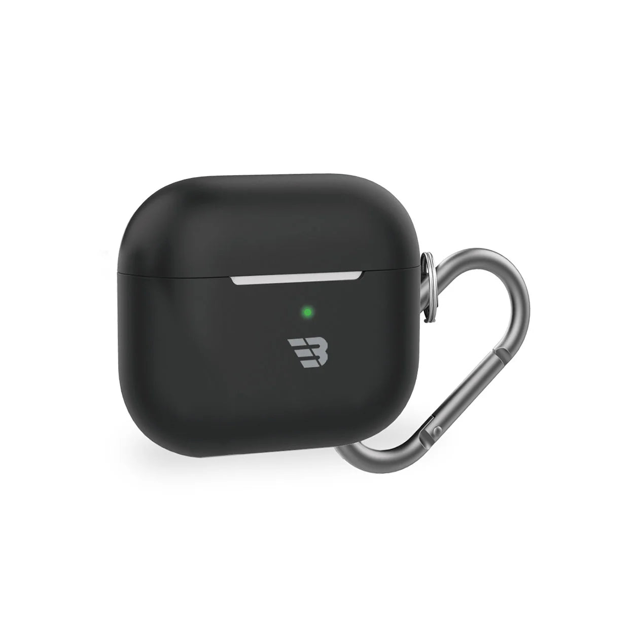 Baykron Airpod pro 3 Silicone Case W/Carabiner Black