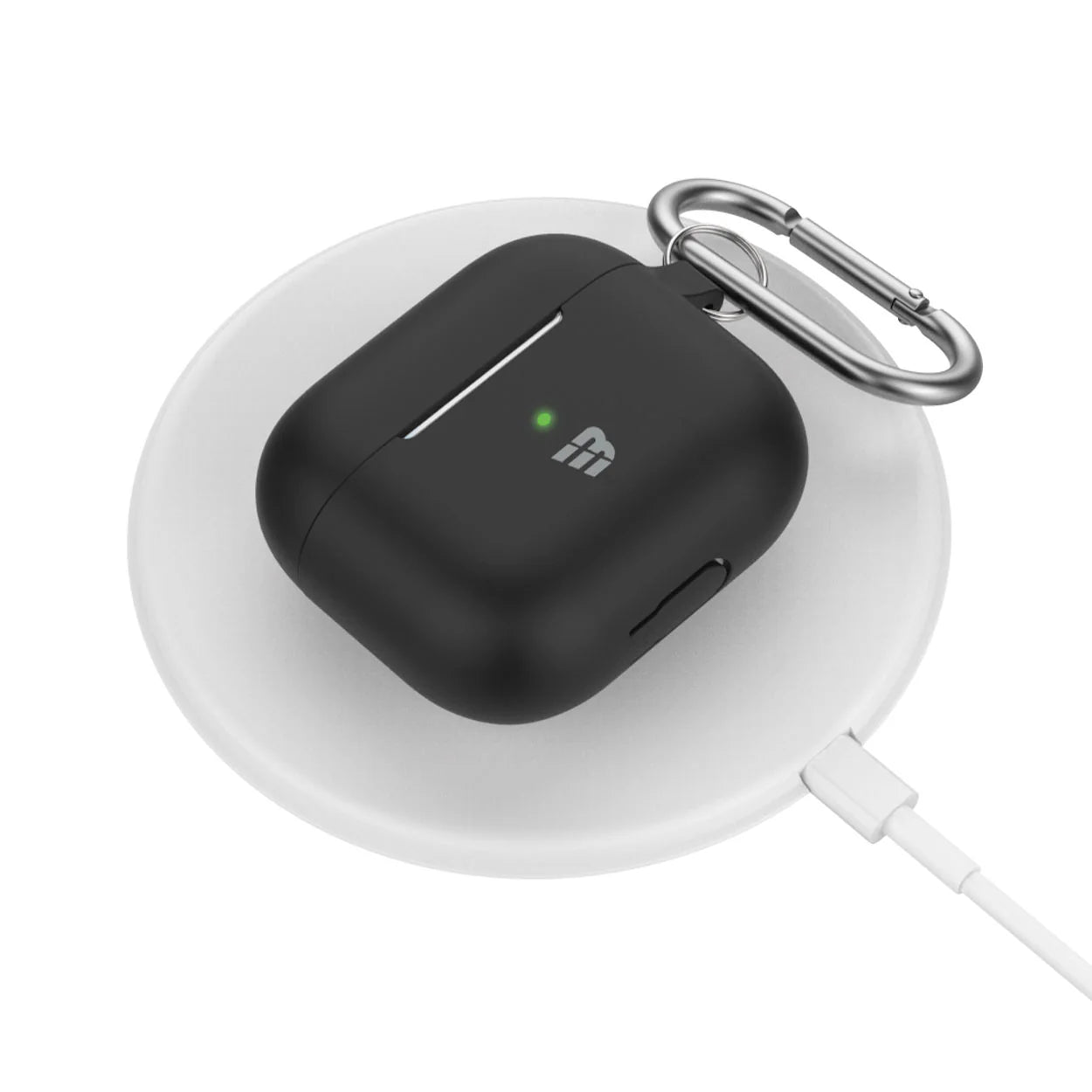 Baykron Airpod pro 3 Silicone Case W/Carabiner Black