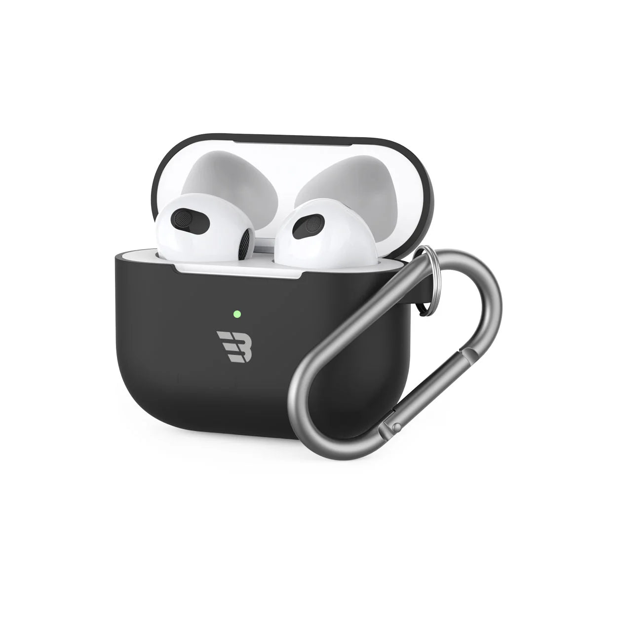 Baykron Airpod pro 3 Silicone Case W/Carabiner Black
