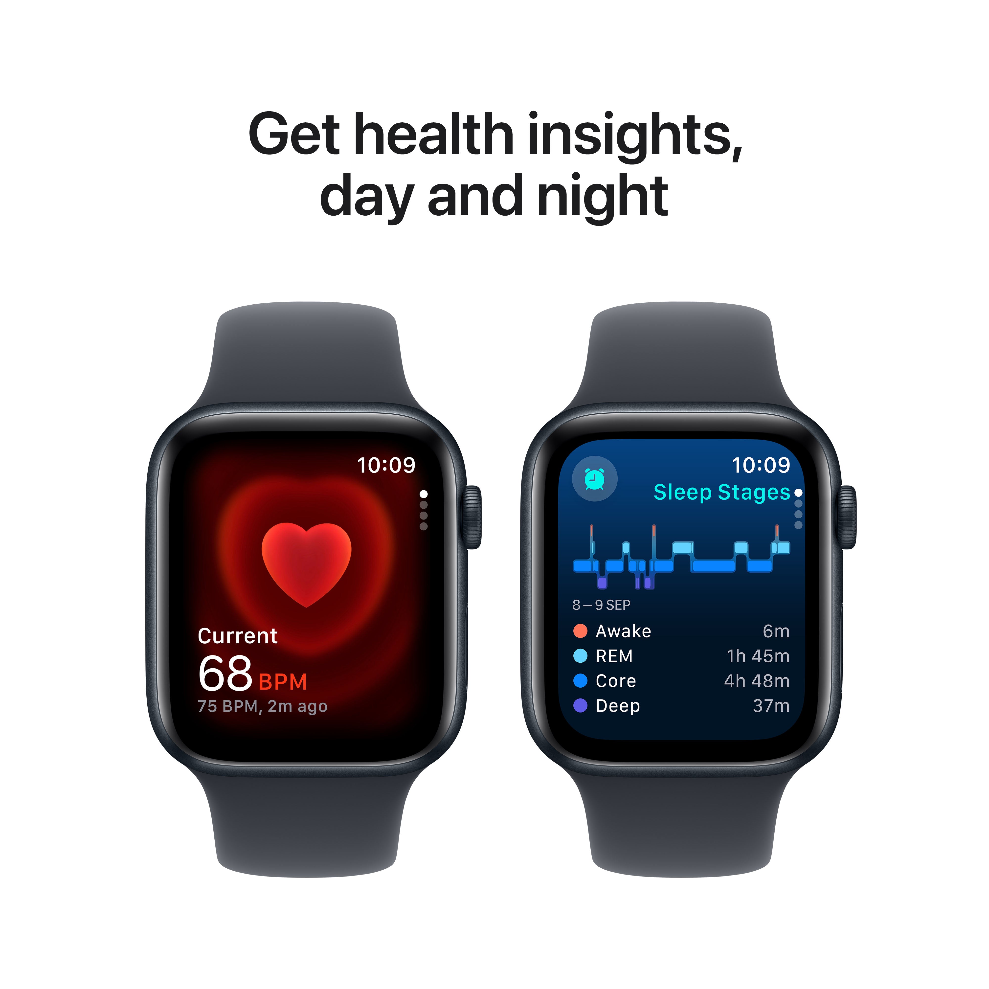 Apple Watch SE GPS 40mm Midnight Aluminium Case with Midnight Sport Band - M/L