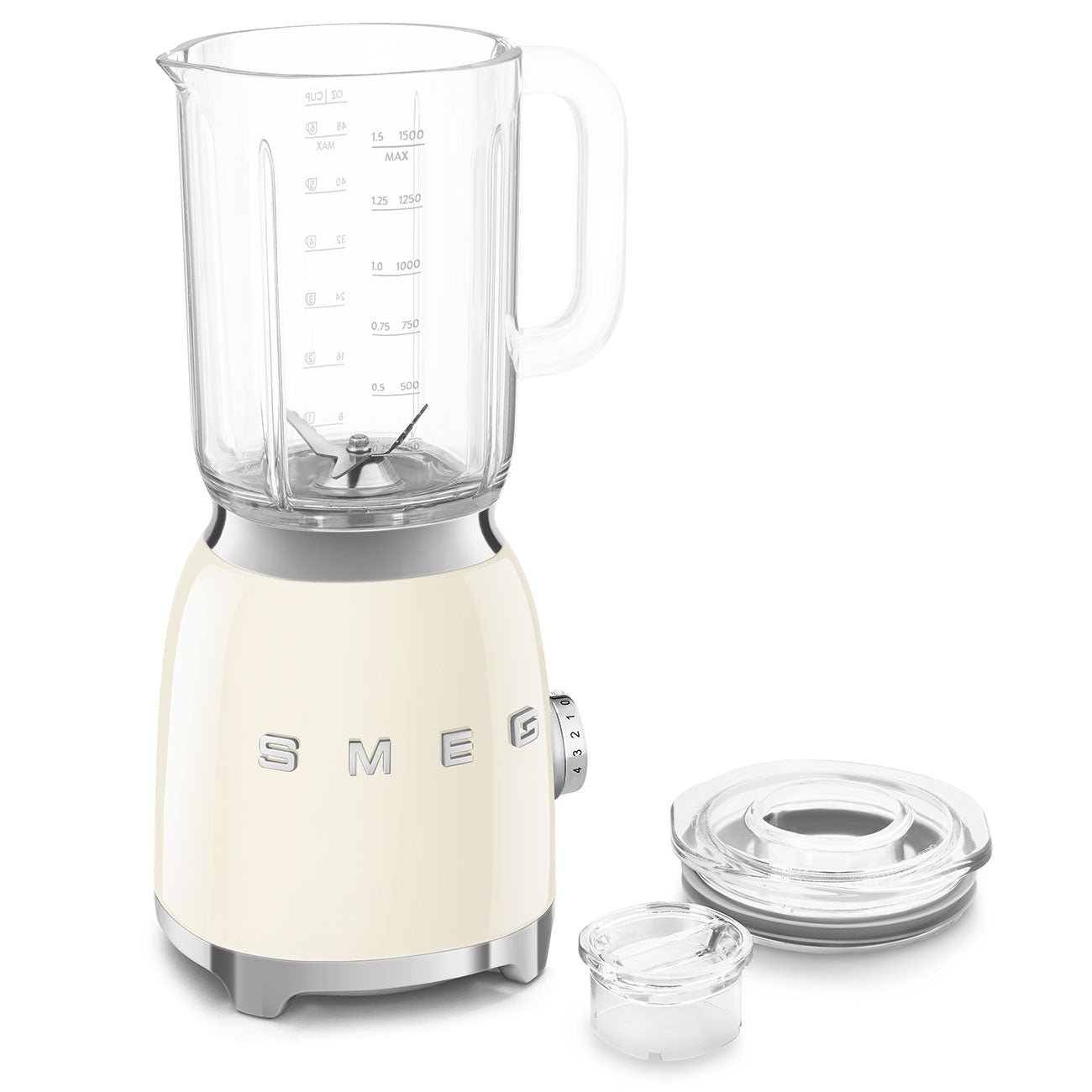 Smeg 50’s Retro Style Aesthetic Blender (800 W Motor,3 Functions, 4 Speeds), Cream