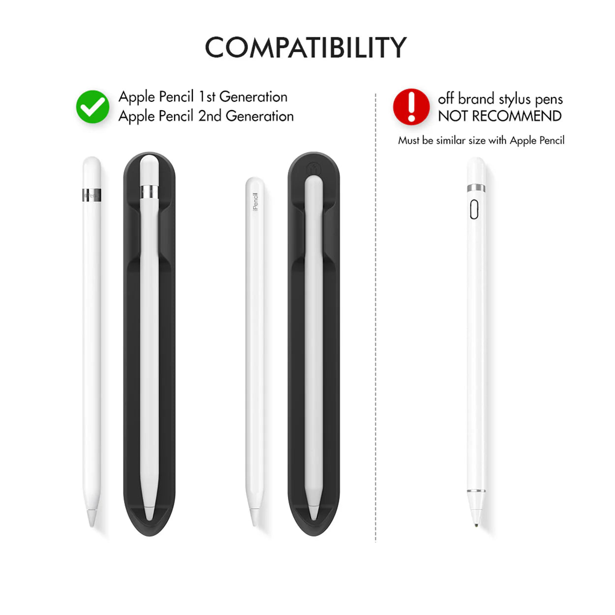 Baykron BA-PT112-BLK Apple pencil holder black